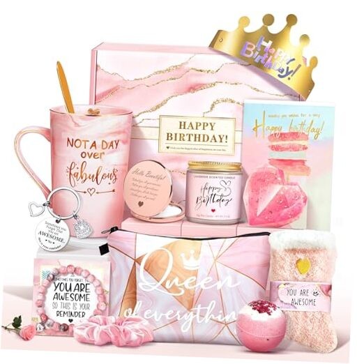 Not A Day Over Fabulous Mug Gifts Set- Birthday Gifts for Women - Funny 