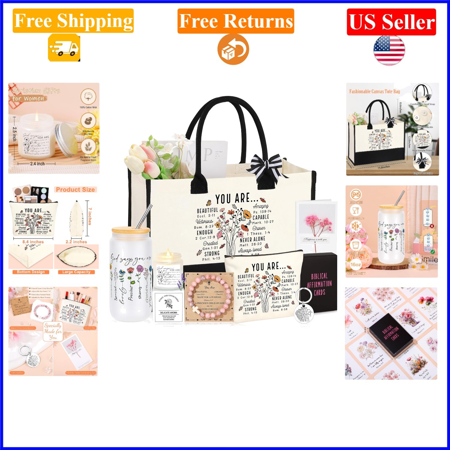 Christian Gifts Set for Women - 8 Pieces, Inspirational, Birthday & Holiday