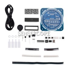 DIY DS1302 Rotating LED Electronic Digital Clock Kit 51 SCM Learning Board 5V-