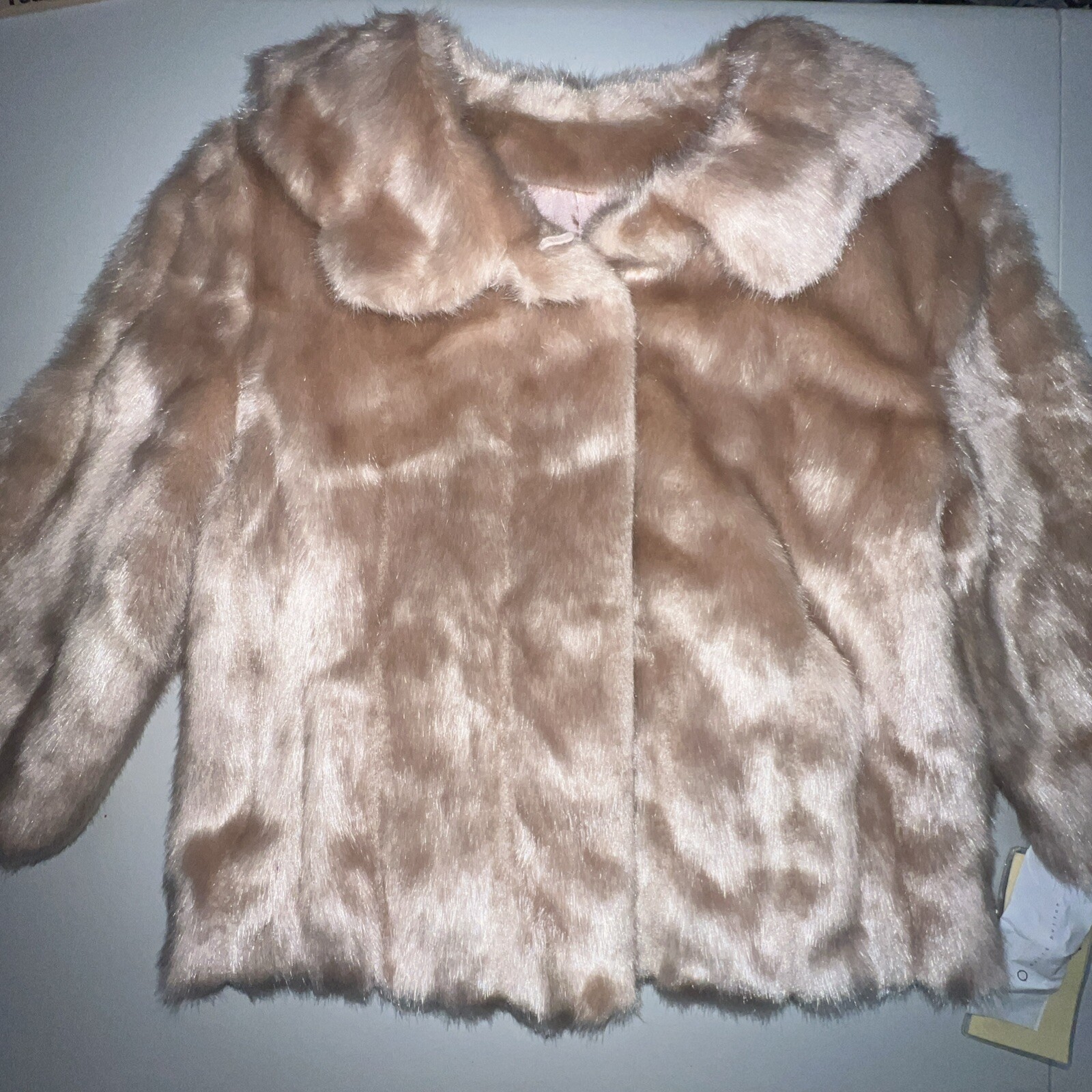 Terry Lewis classic luxuries faux fur Women’s Jacket XS pink 3/4 sleeve lined