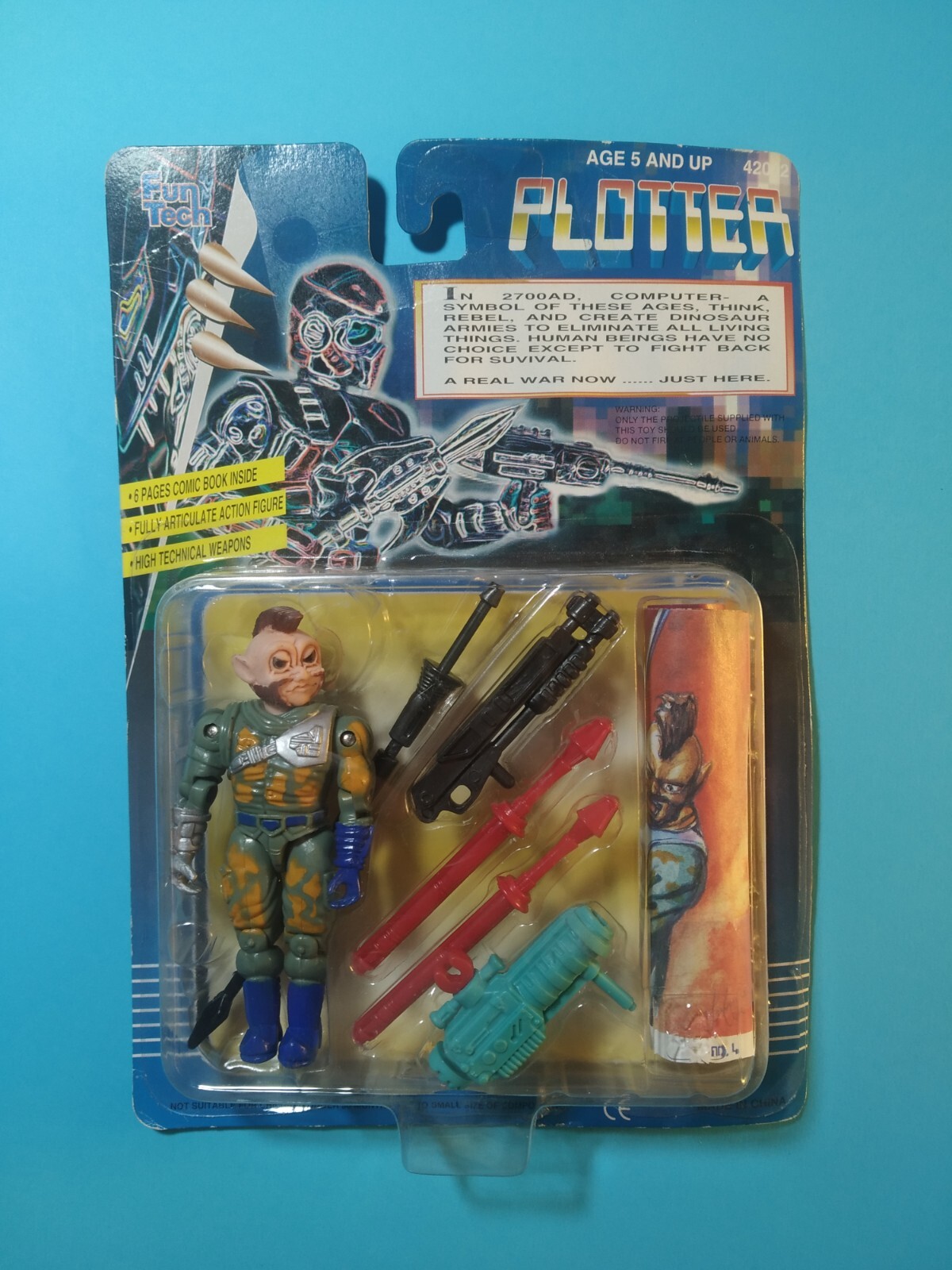 Very Rare Plotter Carded Sealed Unopened Erebus Action Figure by Fun Tech 1994