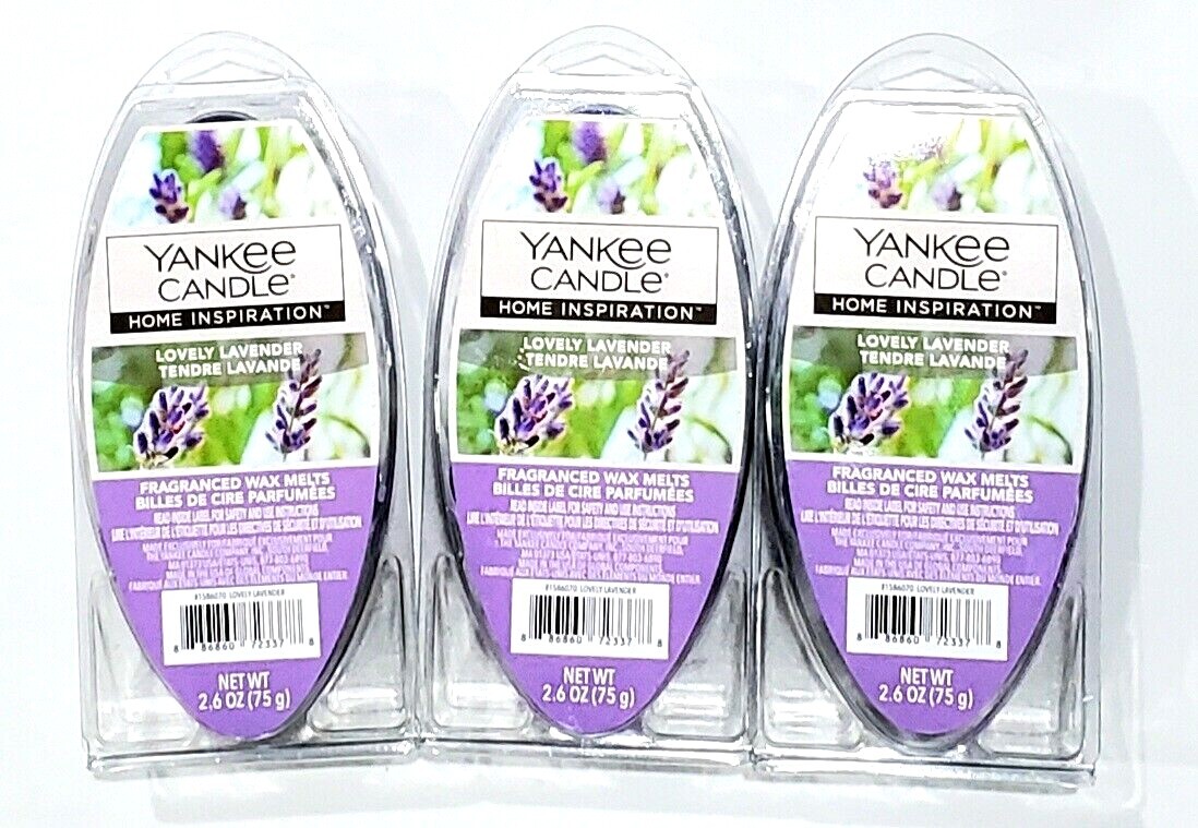 (3 Pack) Yankee Candle Home Inspiration Lovely Lavender Fragranced Wax Melts