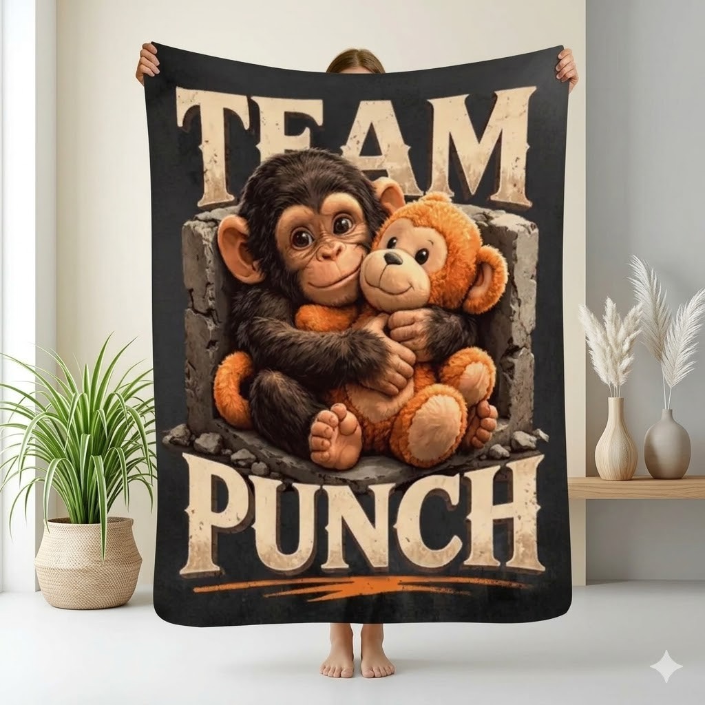 Lovely Monkey Blanket Soft Flannel Throw Gift for Kids Cozy Home