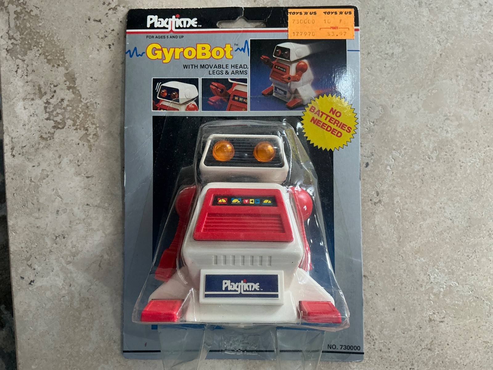 Vintage Playtime Robot Gyrobot 1986 MINT ON CARD SEALED