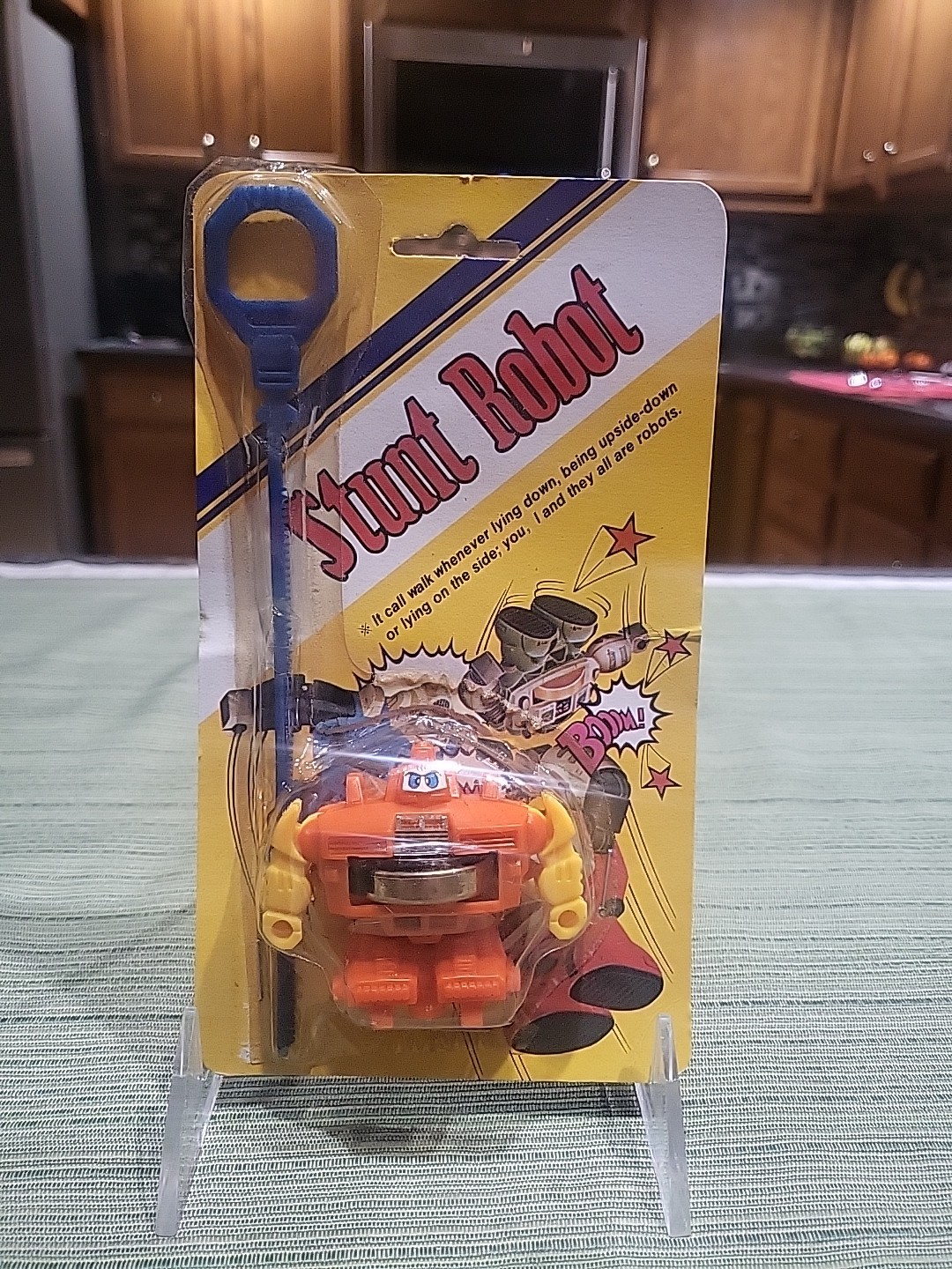 Vintage 1980's Beyrobo/Gyrobot Spinning Stunt Robot W/Rip-Cord *MIP*