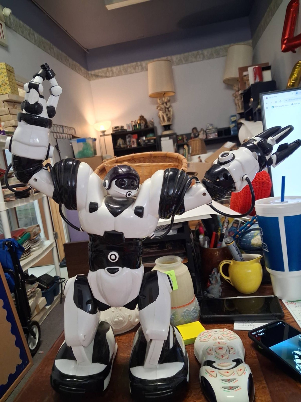 WowWee Robosapien Remote Control Black & White Robot Toy with Controller