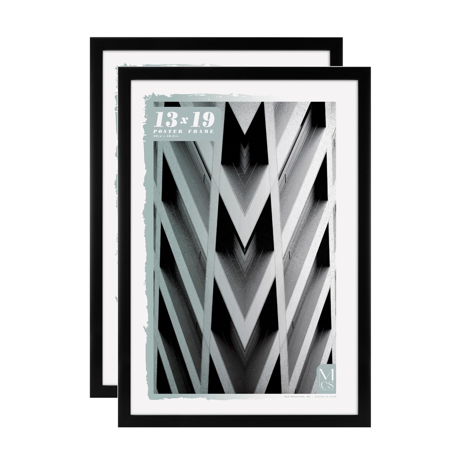 MCS Gallery Foundation Poster Frame Picture Frame Wall Art Black 13x19 Inch 2-pa
