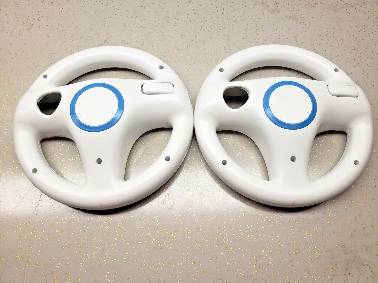 2 Pack Mario Kart Racing Steering Wheel for Nintendo Wii Remote Game Controller