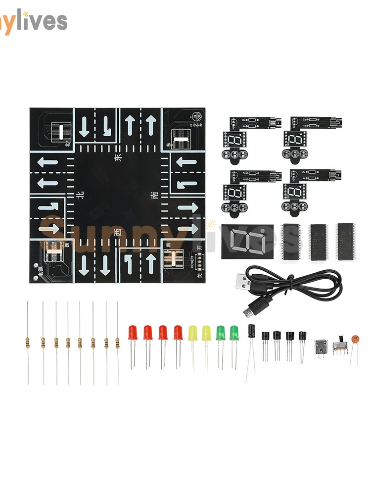 DIY Smart Traffic Light DIY Electronic Kit Educational Toy Delay Signal Light