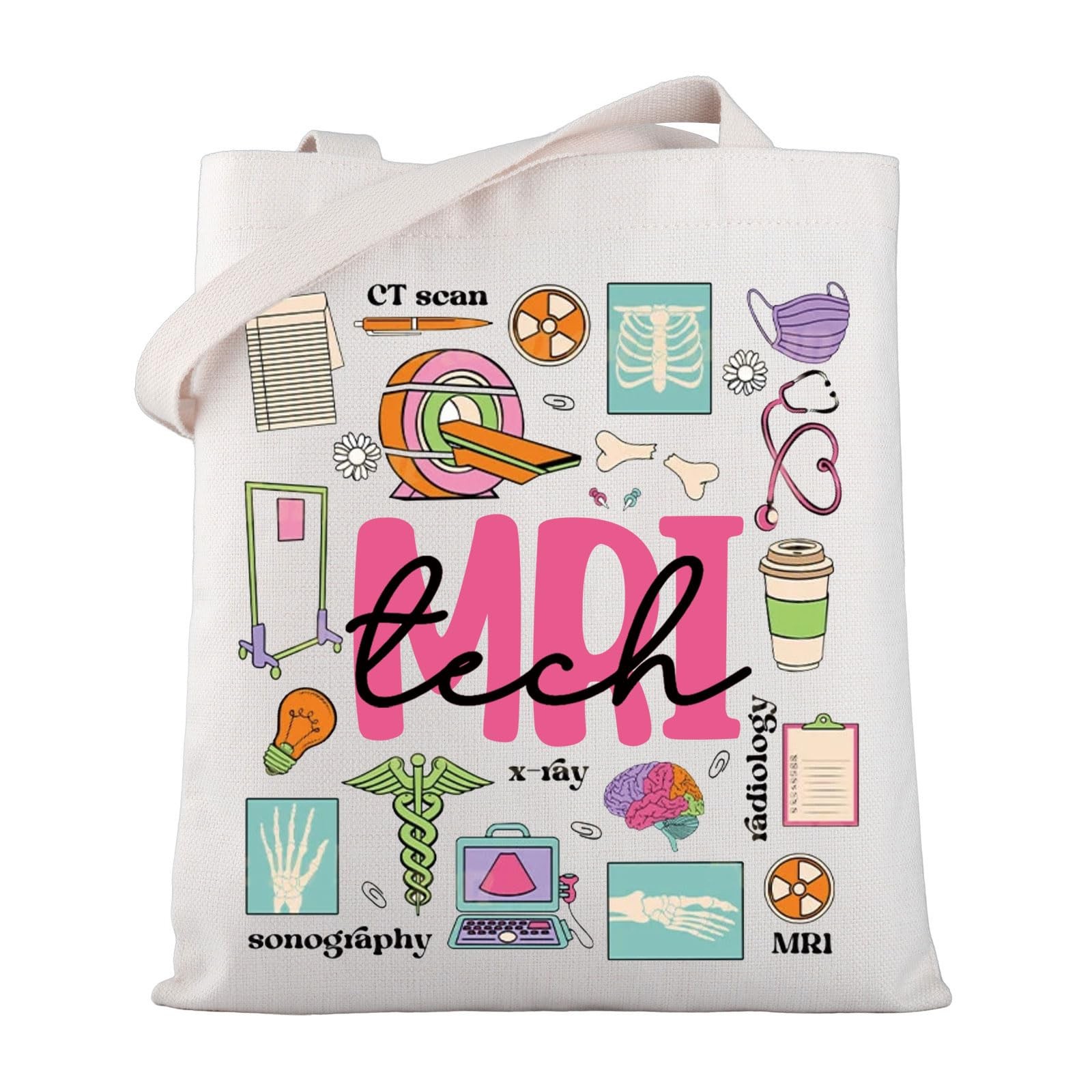 WSNANG MRI Technologist Tote Bag Tech Gift Large, Mri Tb 