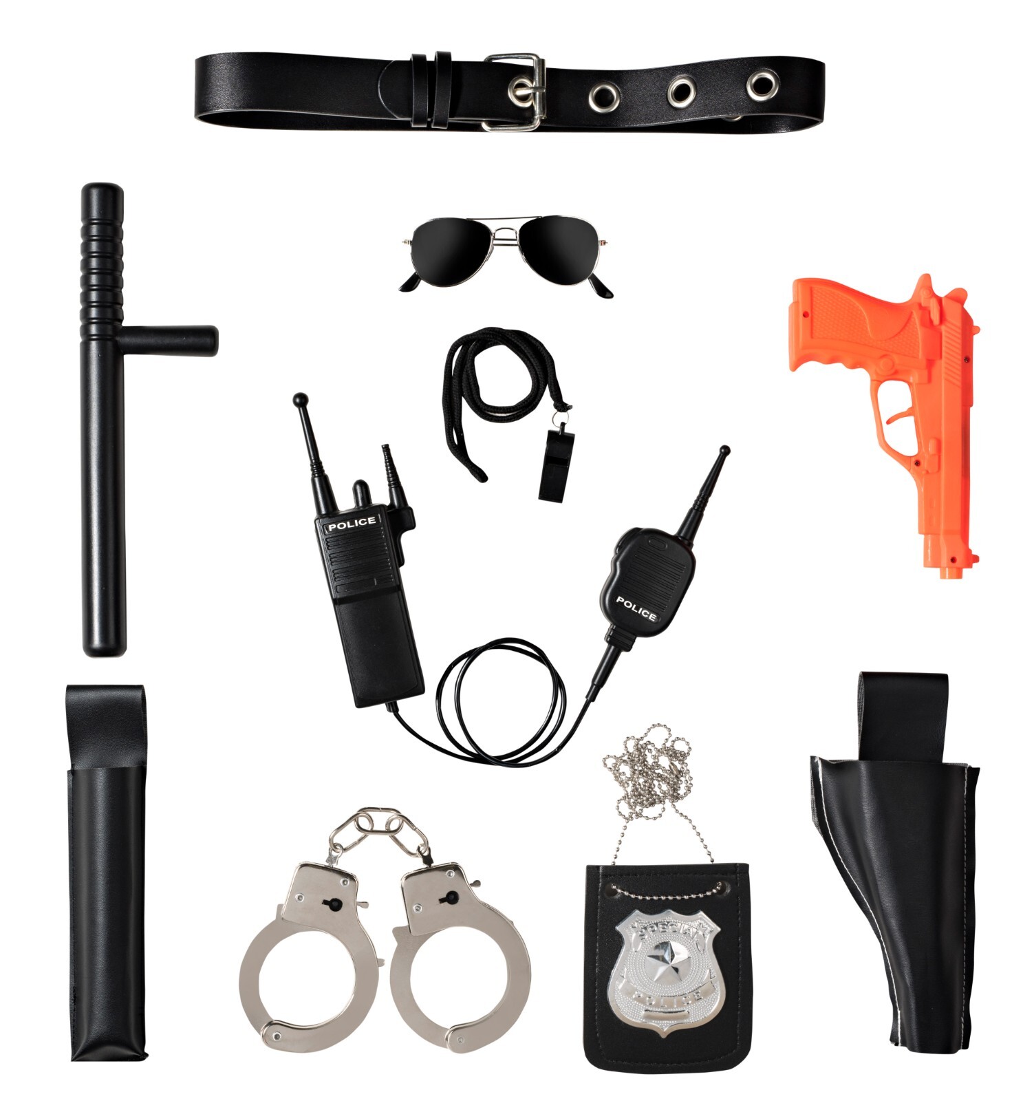 Police Accessory Set (10 Piece Set) - Ultimate All-In-One Role Play For Kids