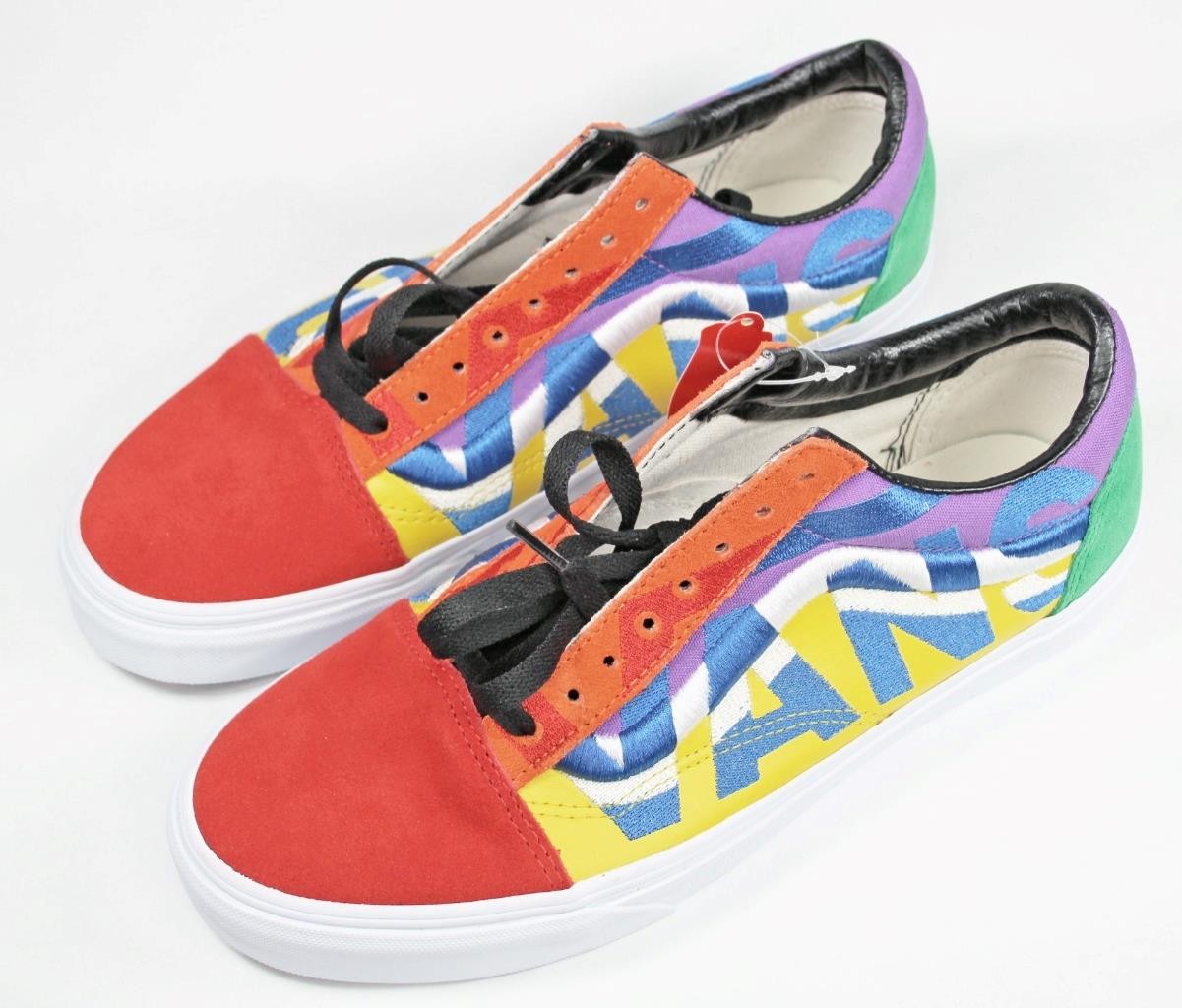 Vans Mens 7 Old Skool Statement Sneakers Casual Shoes Off The Wall Multi-Color