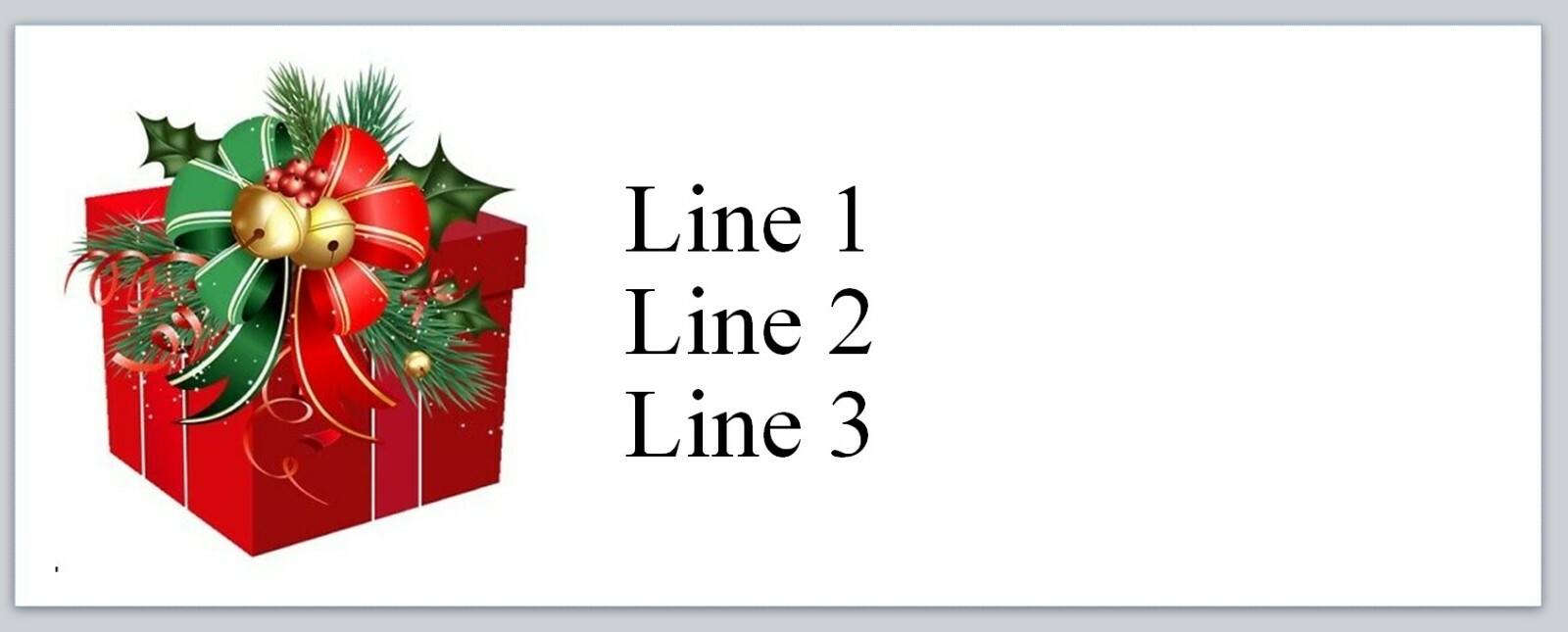 Personalized Address Labels Christmas Gift Box (JX 690)