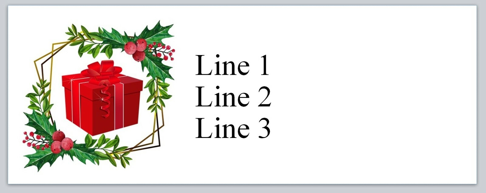 Personalized Address Labels Christmas Gift Box (JX 692)