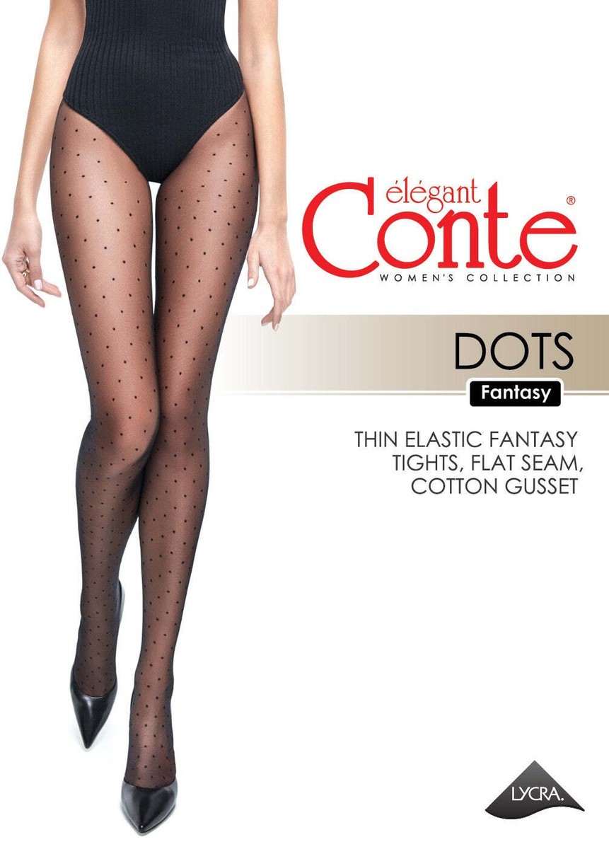 Conte Tights Dots - Trendy Fashion Fancy Polka Dot Pattern Fantasy Pantyhose