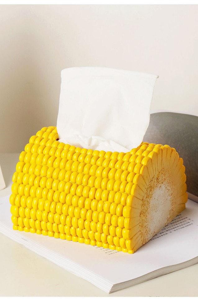 Modern simple new Chinese cute corn tissue box drawer living room decoration