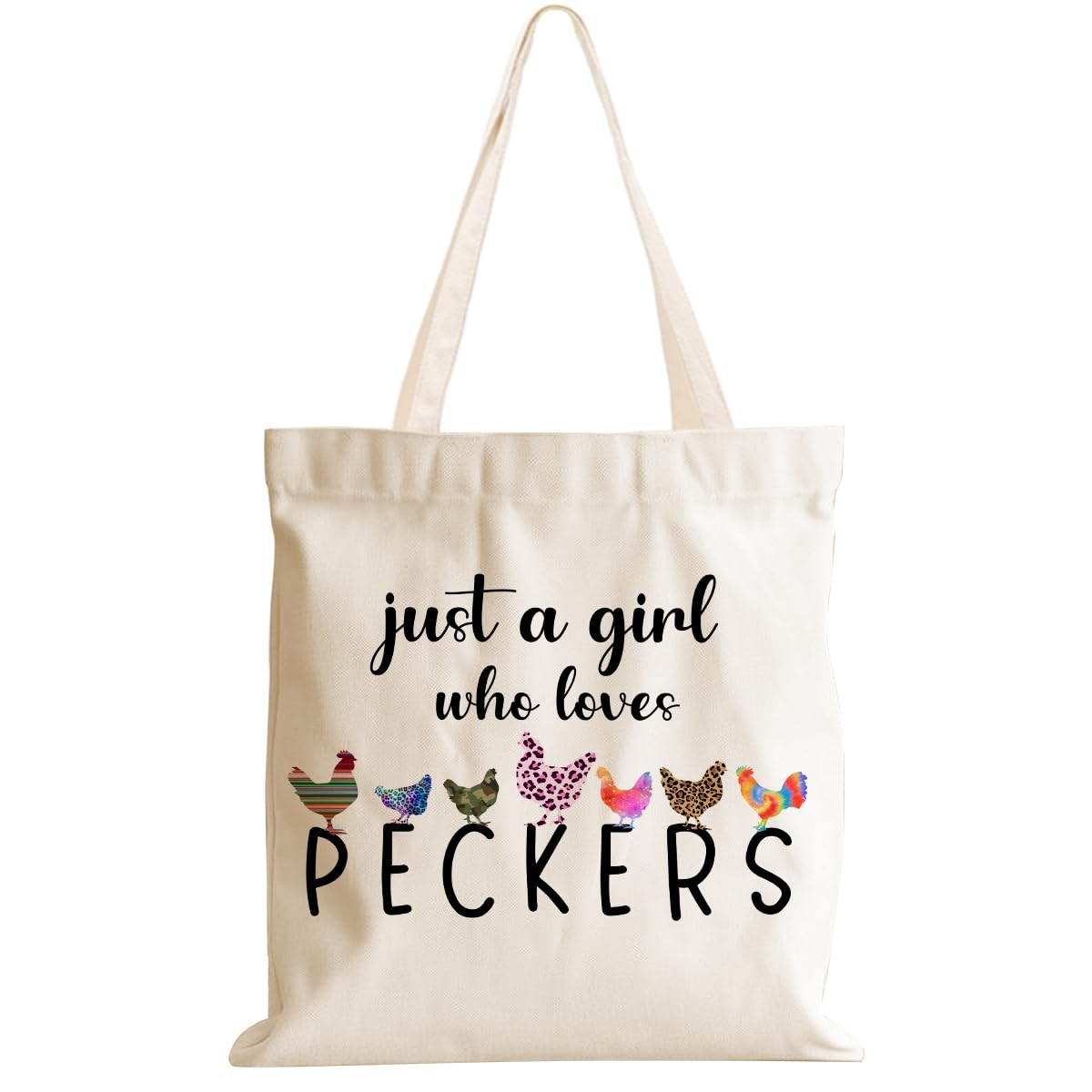 Funny Pecker Gifts Decor Canvas Tote Bag Cute Chicken 1291 