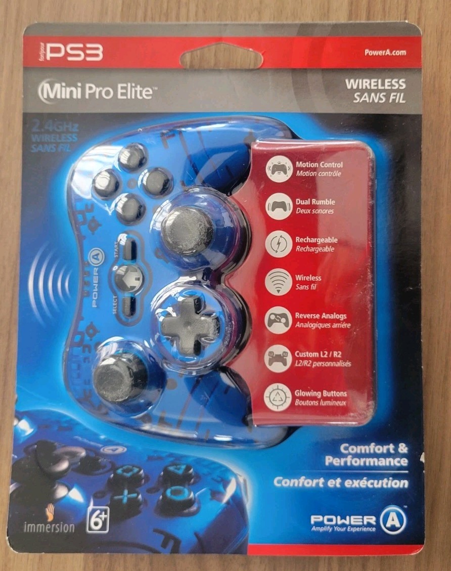 New PowerA Mini Pro Elite 220042 Wireless Controller For PlayStation 3 