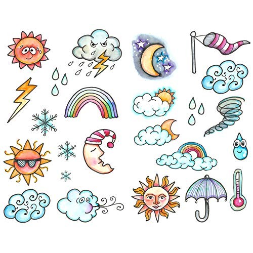 Seasonstorm Cute Weather Emoticon Precut Waterproof Decoration Album Pk423 