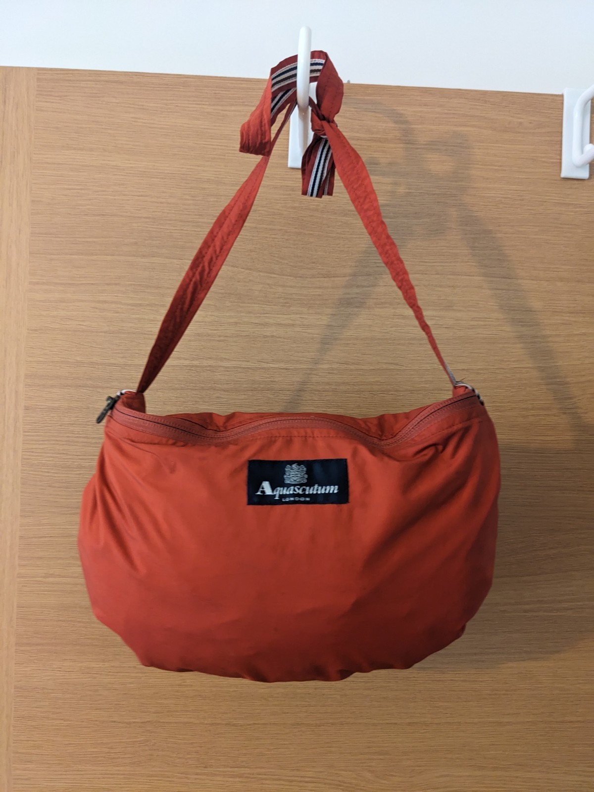 Women's Aquascutum Luxury Rusty Orange Pac A Mac/Bag Size S