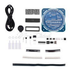 DIY DS1302 Rotating LED Electronic Digital Clock Kit 51 SCM Learning Board 5V-