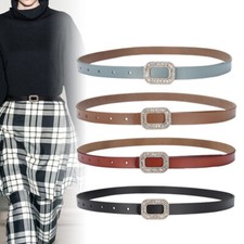 Women Real Leather Waist Belt Fashion Alloy Buckle Dresses Coats Waistband