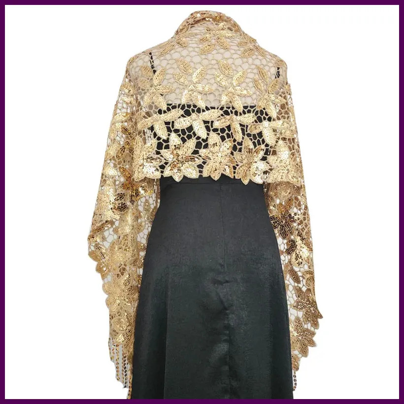 Elegant Sequin Glitter Evening Dress Shawl Women Tassel Party Shawl Wraps Bridal