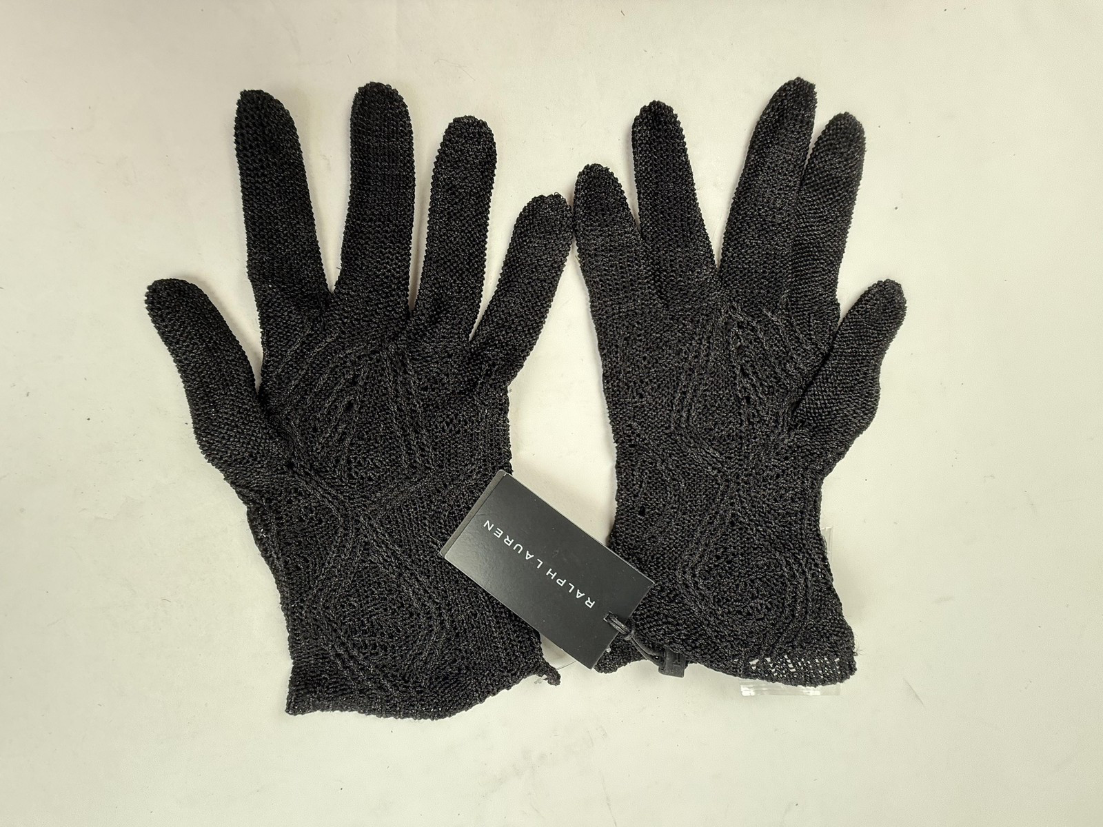 Ralph Lauren Gloves Womens Medium Knit Lace Dress Elegant Evening Formal New