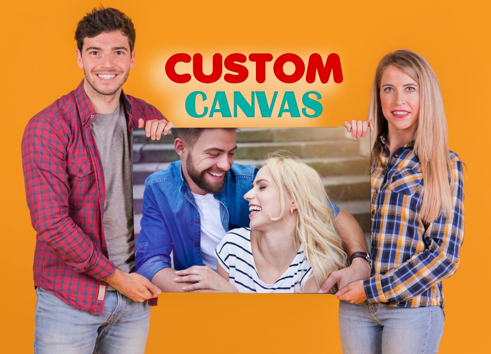 Custom Canvas Your Photo Framed 1.5" Thick Stretched  Print Art Home Decor Wall