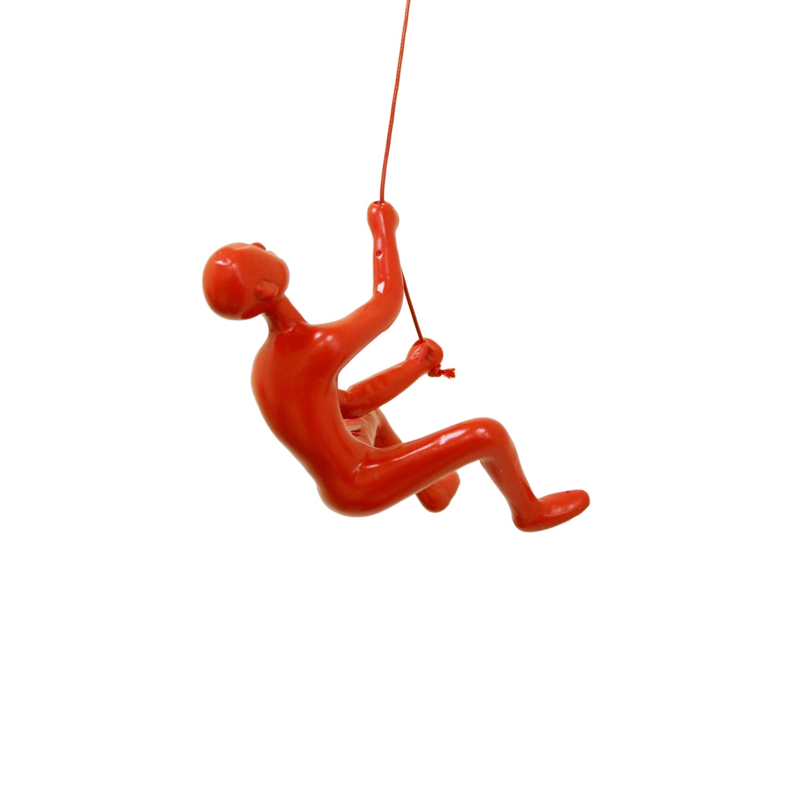 6 Red Unique Climbing Man With Rope Wall Art