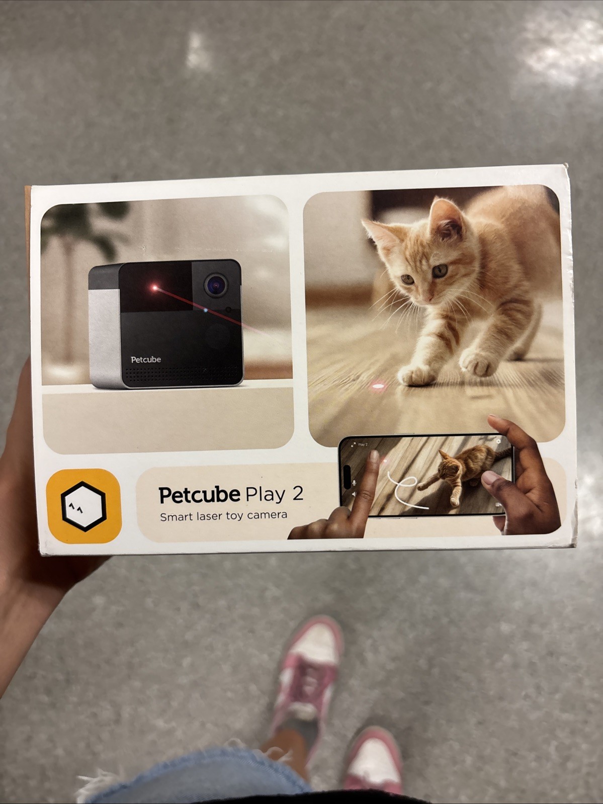 Petcube Play 2 Wi-Fi Indoor Pet Camera Smart Laser Toy 1080p HD 2 Way Audio