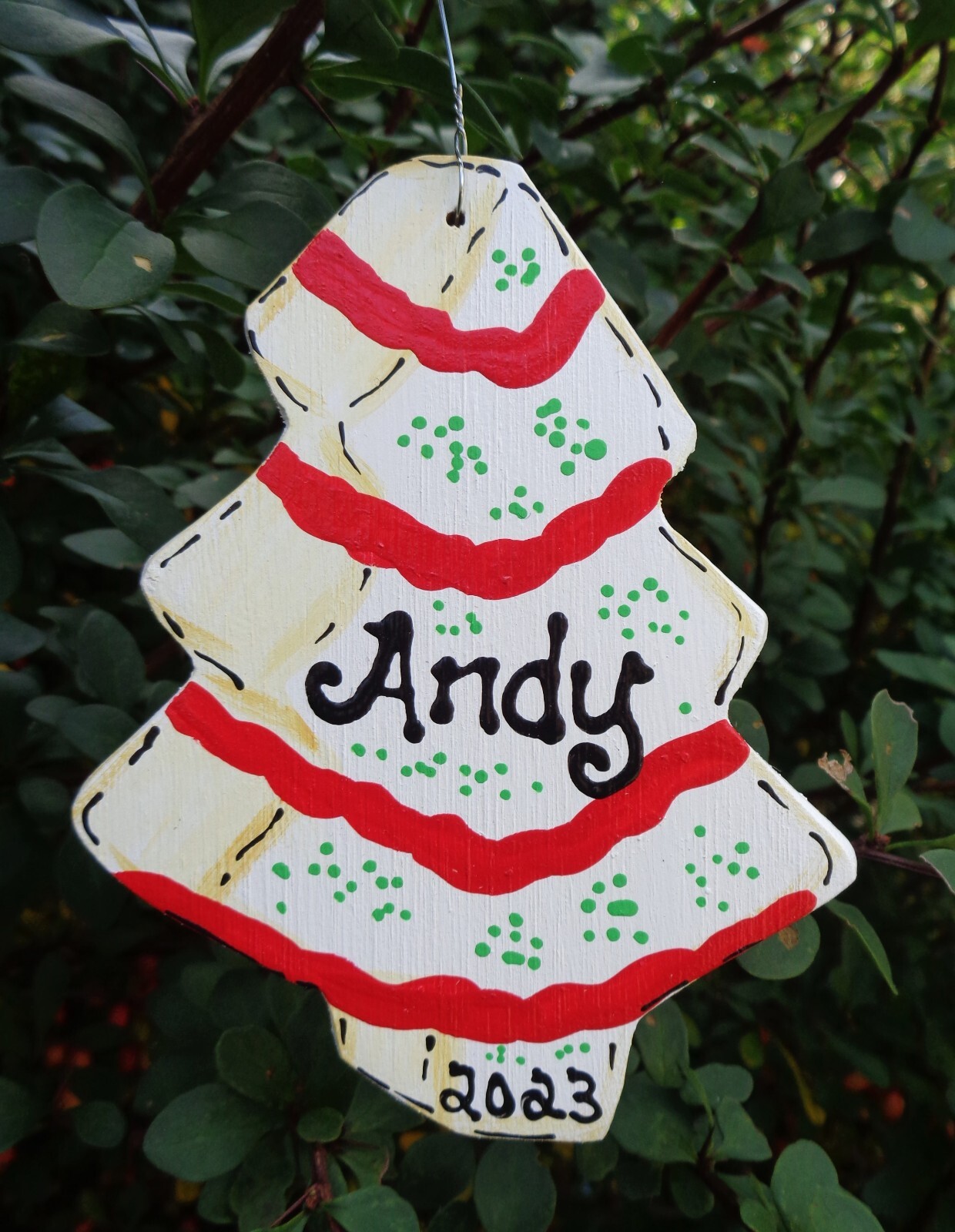 ORNAMENT  Snack Cake U CHOOSE NAME & YEAR Personalized Christmas Holiday Gift