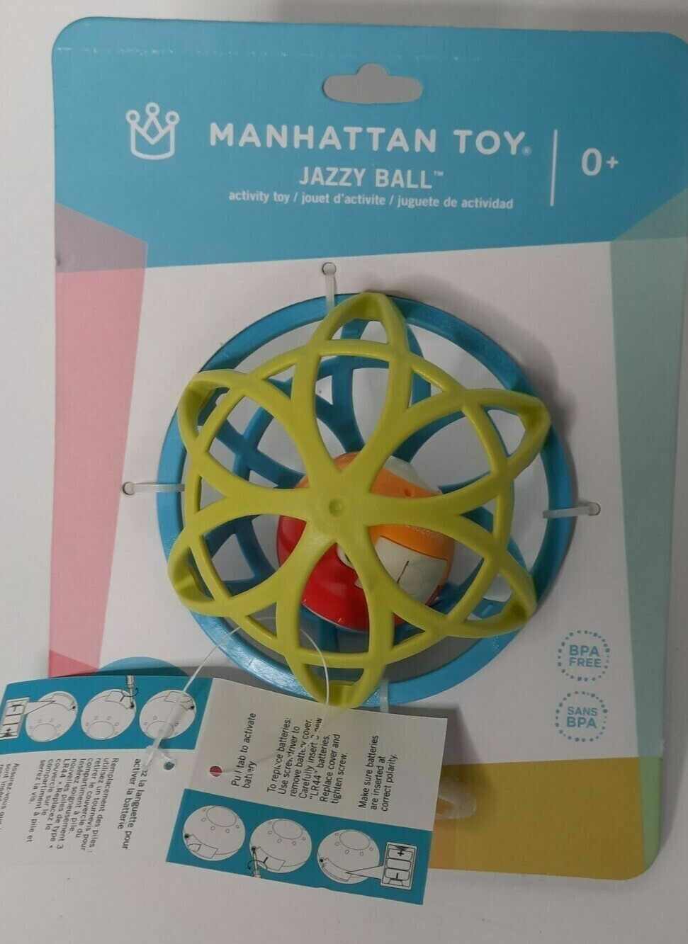 Jazzy Ball Activity Toy Learn Developmental Baby Toy 0 M+ Manhattan Toy BPA Free