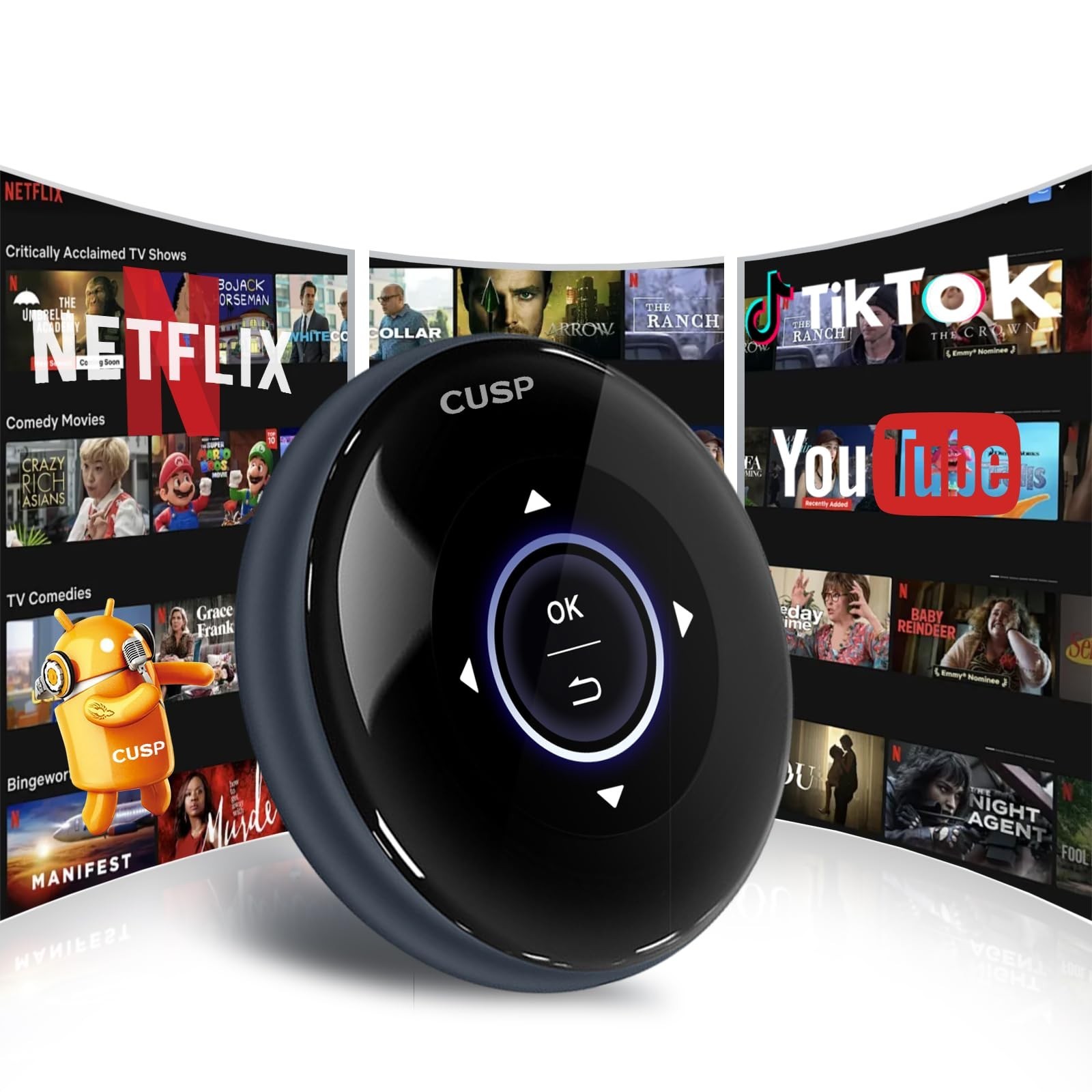 CUSP Wireless CarPlay Magic AI Box with 3.2" Display, Lexury Tech That Matche...