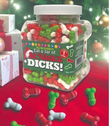 EAT A JAR OF ST NICK DICKS CANDY NOVELTY GAG GIFT ITEM 1 POUND