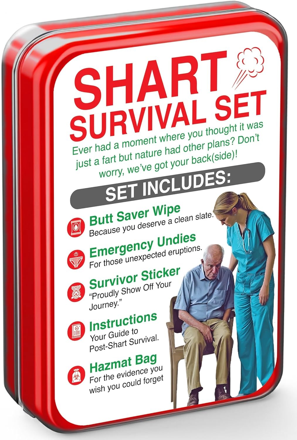 Shart Survival Set Funny Gag Gift 2025 Boyfriend Gifts Birthday Red Item PC