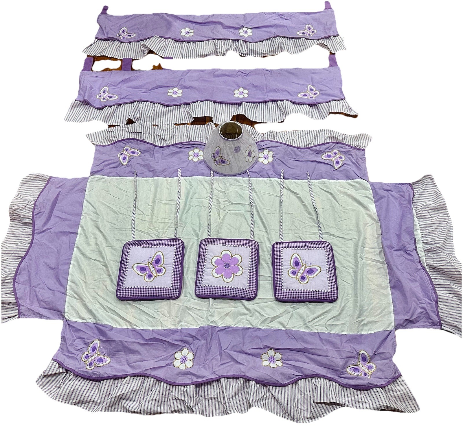 Geenny Lavender Butterfly Purple Nursery Decor Lot Baby Girl