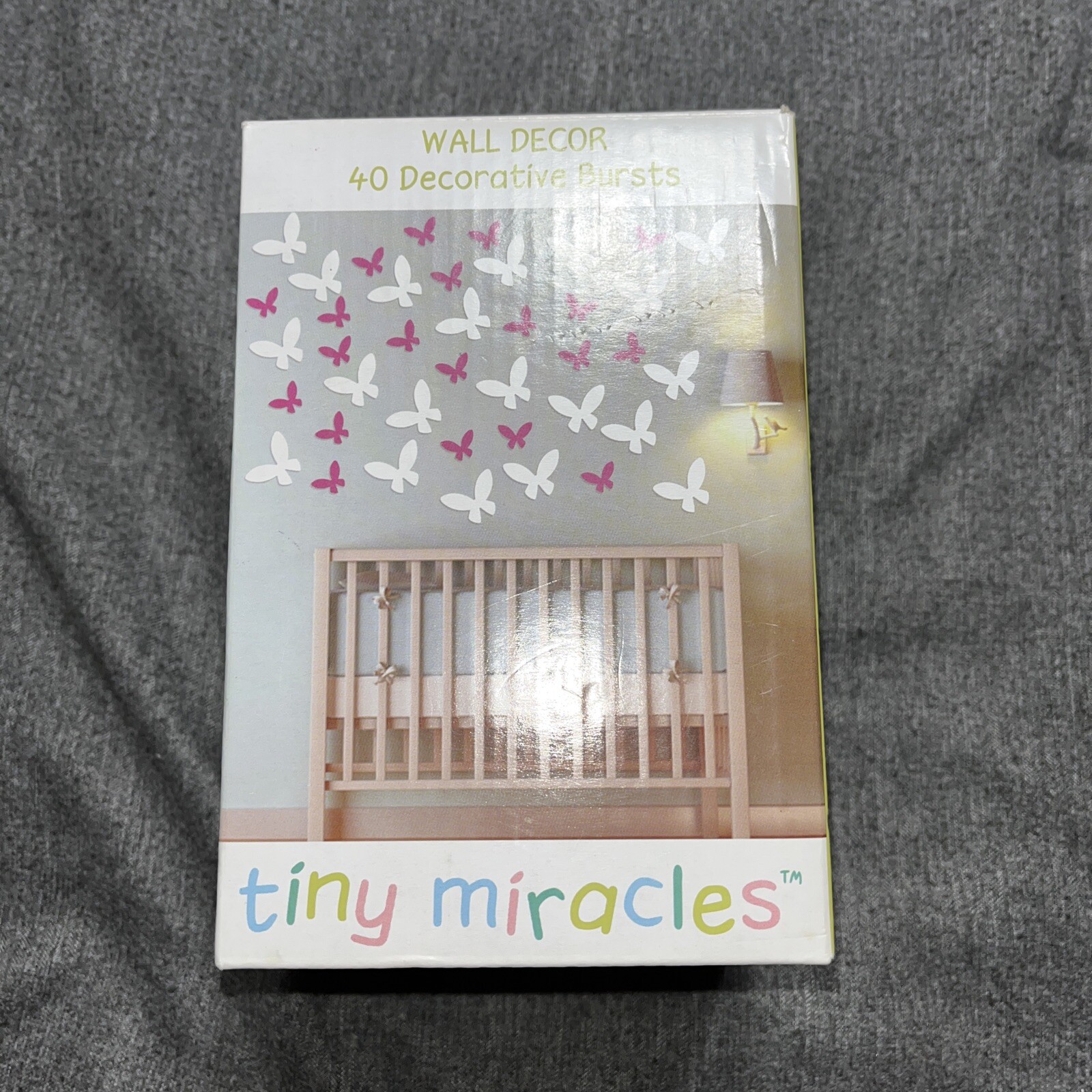 Infant Girls Tiny Miracles Baby Pink & White Butterfly Wall Decorations Bedroom