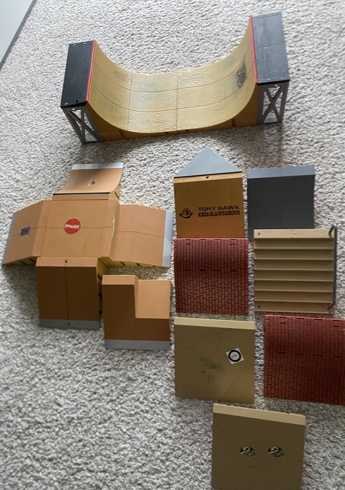 Finger Skateboard Ramp Lot Tech Deck Tony Hawk Y2K Ultimate half Pipe Fun Box +