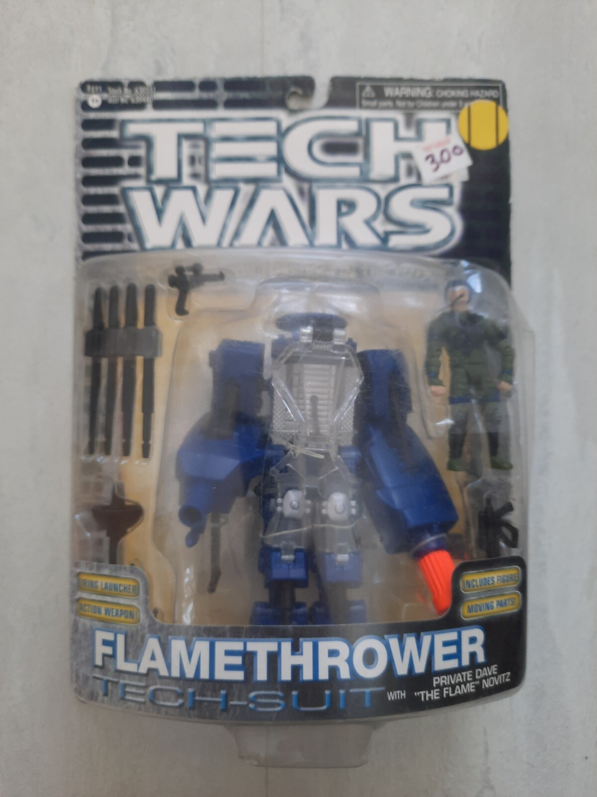 TECH WARS TECH-SUIT FLAMETHROWER PRIVATE DAVE "THE FLAME" NOVITZ RE:PLAY! 2002