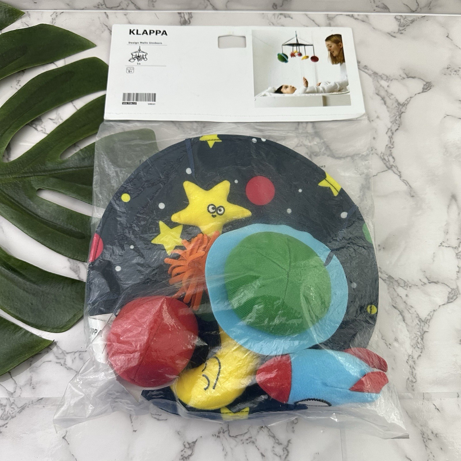 Ikea Klappa Baby Mobile New Planets Space Soft Plush Nursery Decor