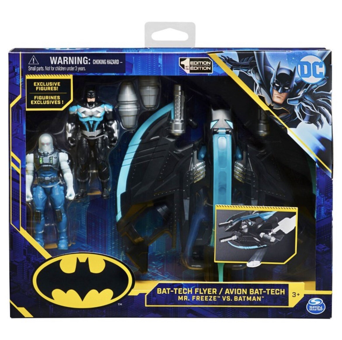 Batman vs Mr. Freeze Bat Tech Flyer 13pc Unisex Kid Action Play Set 1st Edition