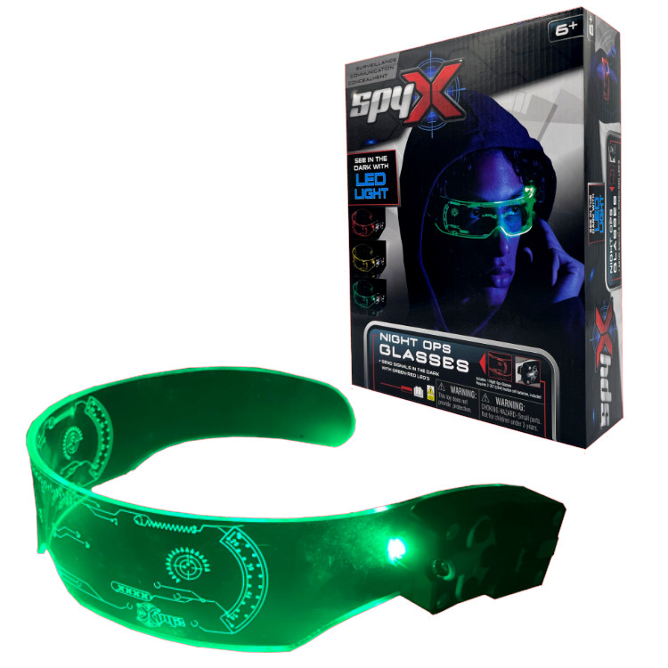 SpyX Night Ops Glasses - Hi-Tech Spy Toy Gadget for Spy Kids Dual LED Lights