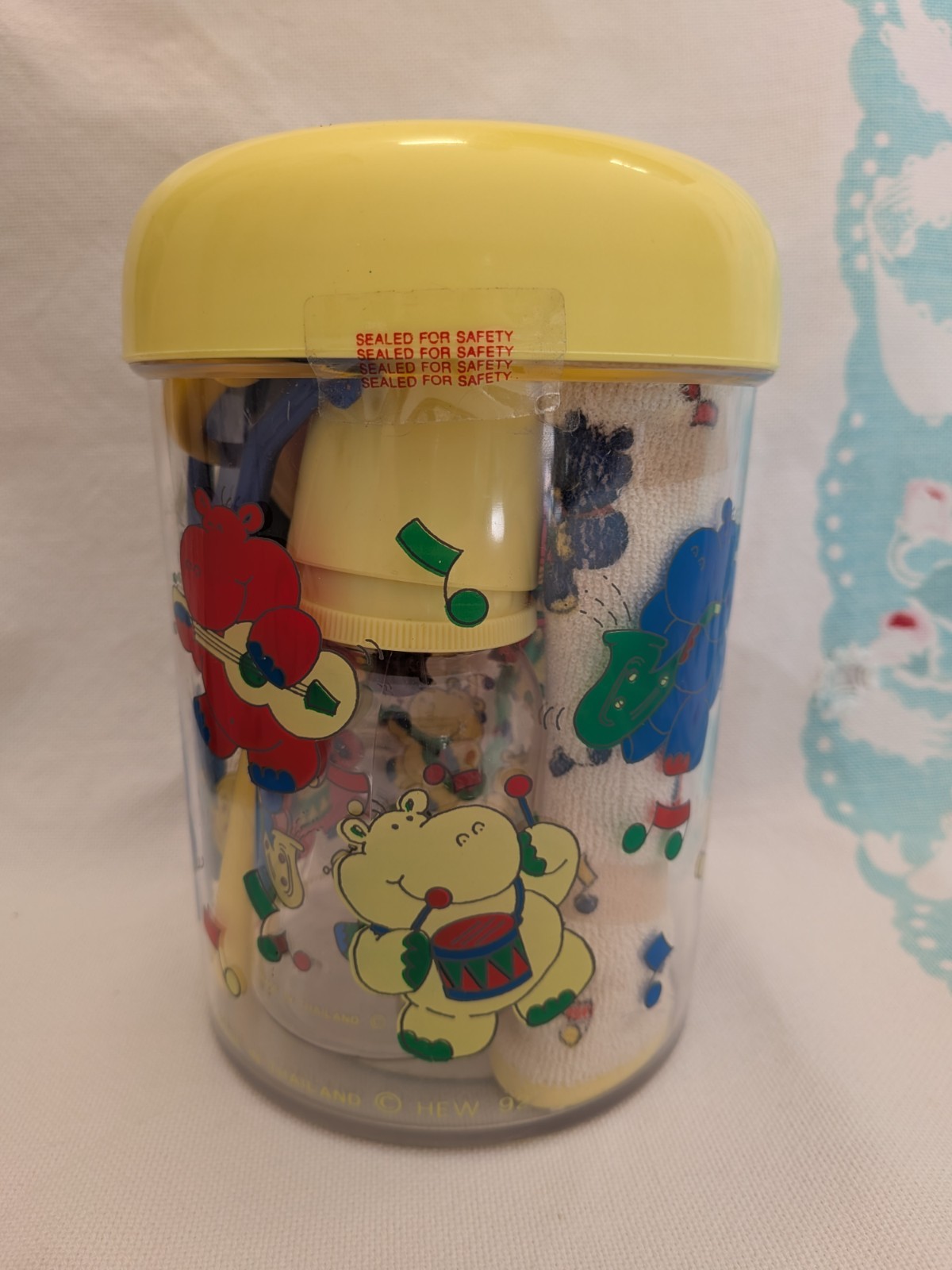 NOS Vintage Cribmates 8 Piece Baby Shower  Gift Set 80s 90s *Sealed Prop Yellow 