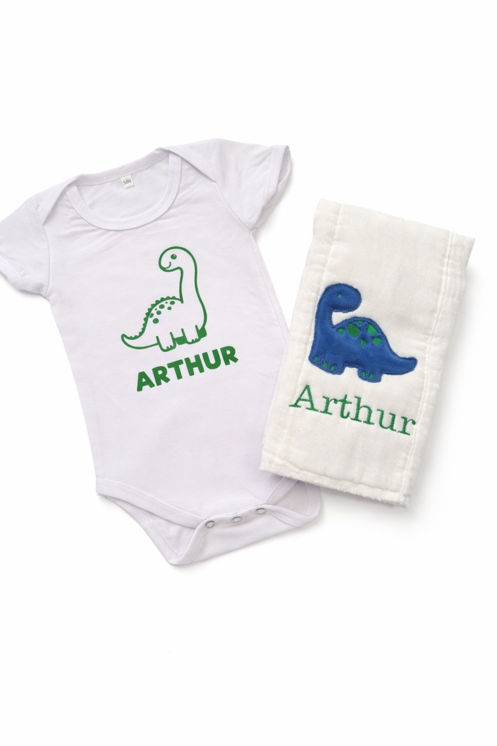 Personalized Dinosaurs baby gift set ￼