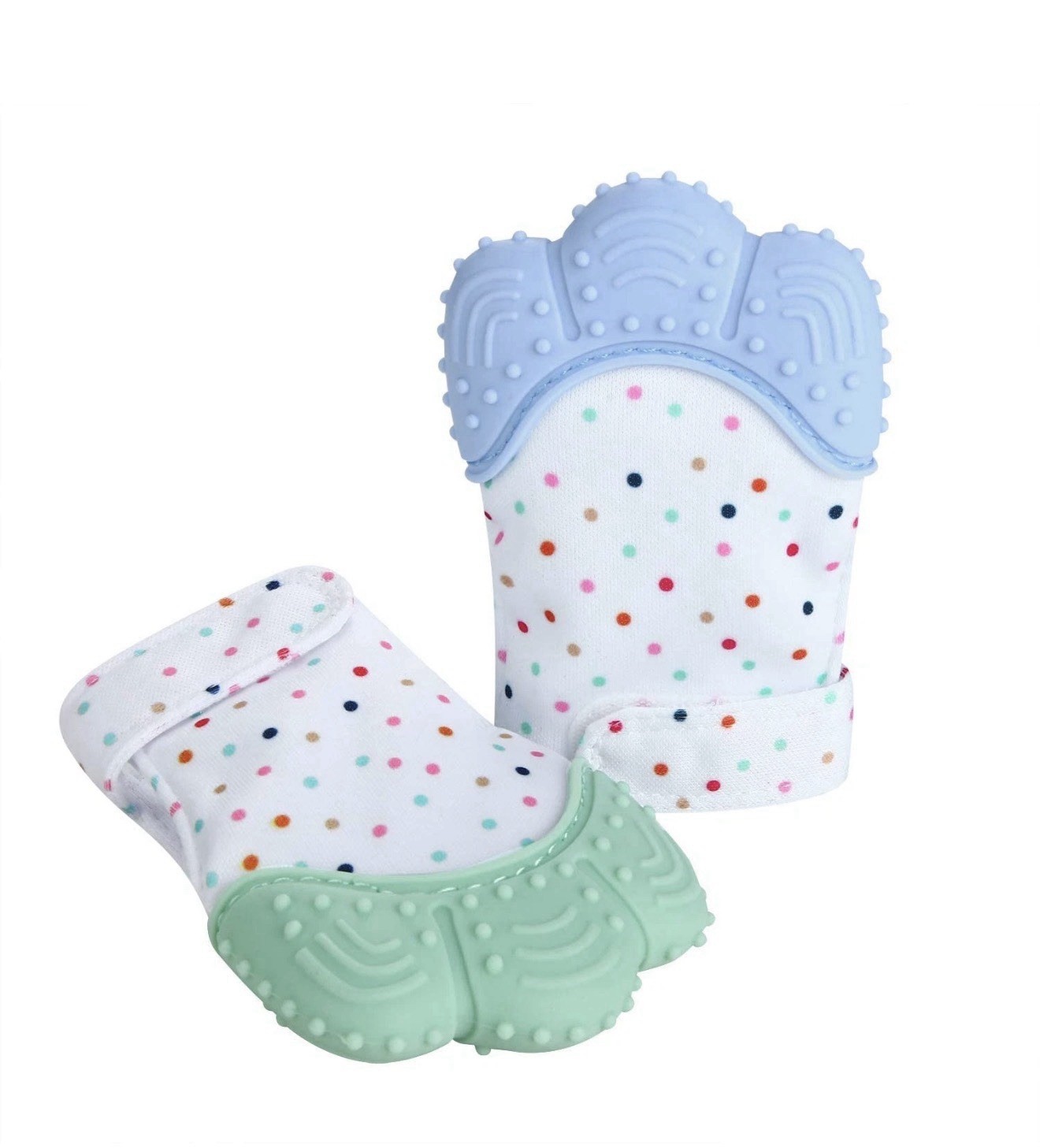 Green Baby Wrist Teething Glove Sensory Toy BPA-Free - Christmas Baby Gift