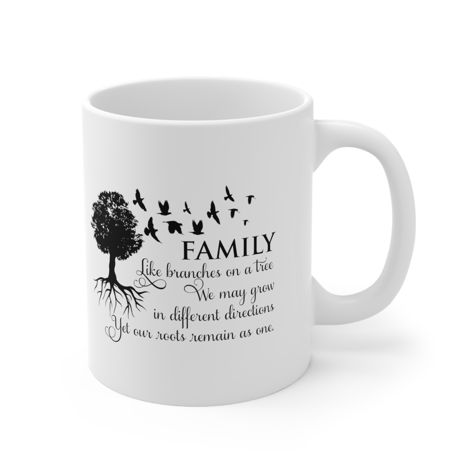 Family Tree Quote Coffee Mug Ceramic Inspirational Gift Home Decor Sentimental