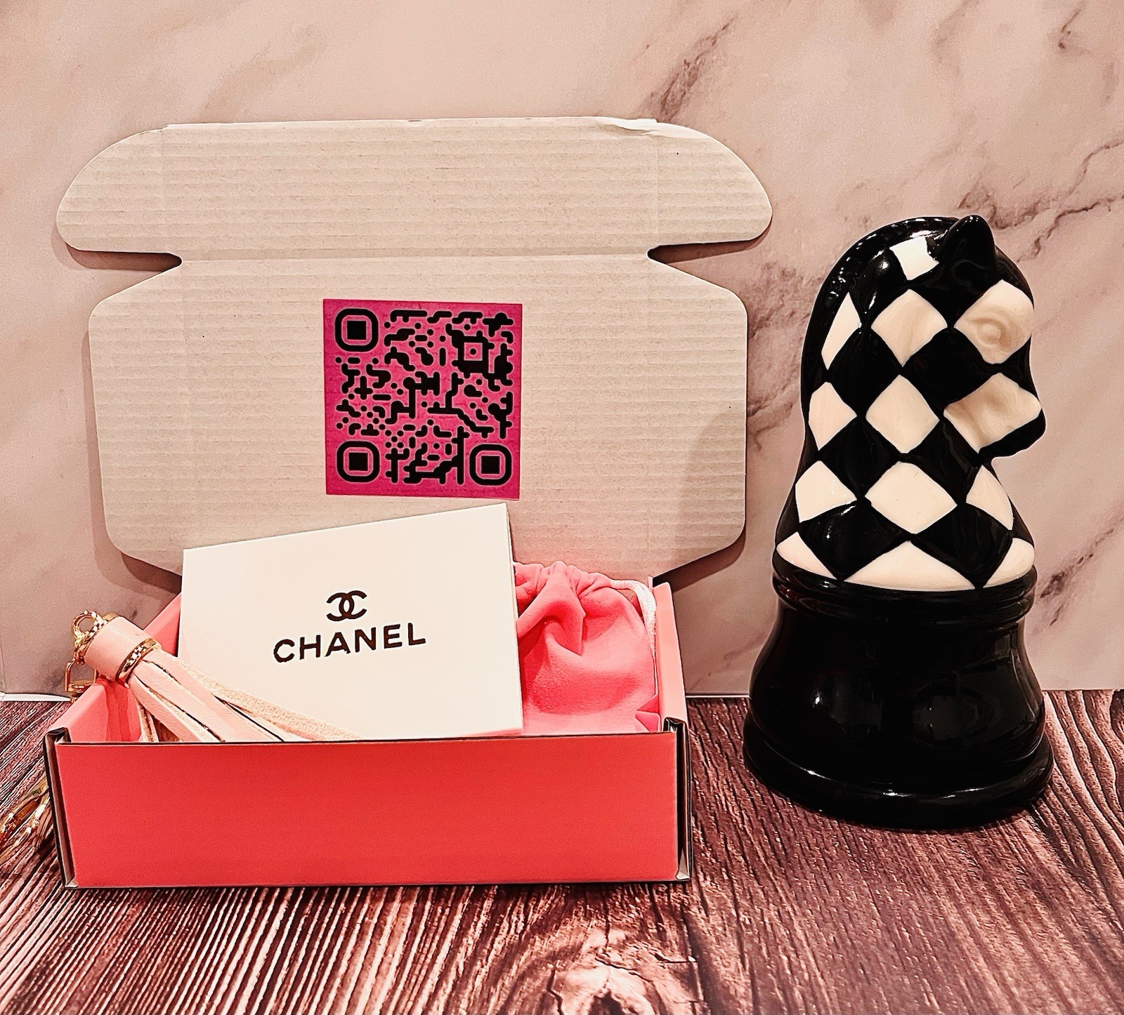 *WHITE* CHANEL VIP MIRROR & PERSONALIZED GIFT SET 🤍