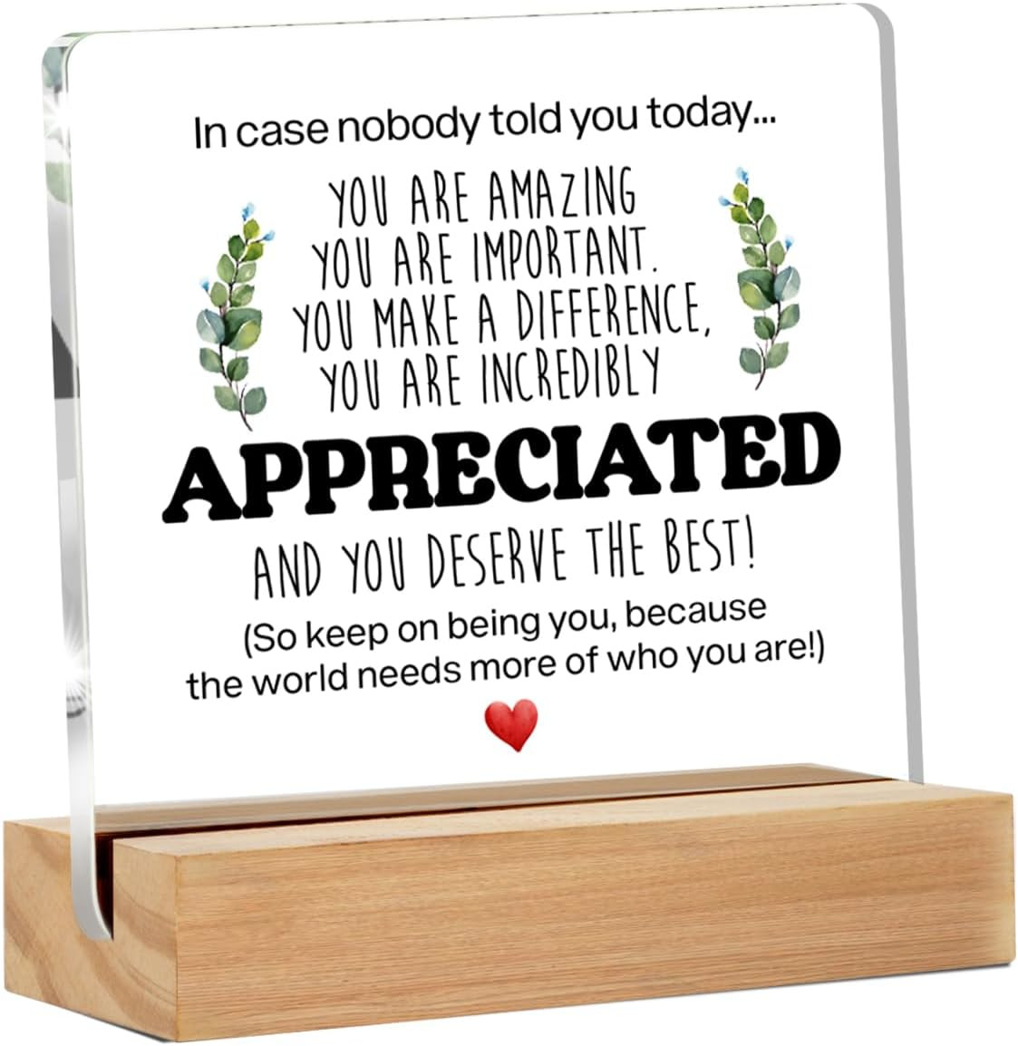 Motivational Desk Sign - Inspirational Appreciation Gift for Home or Office