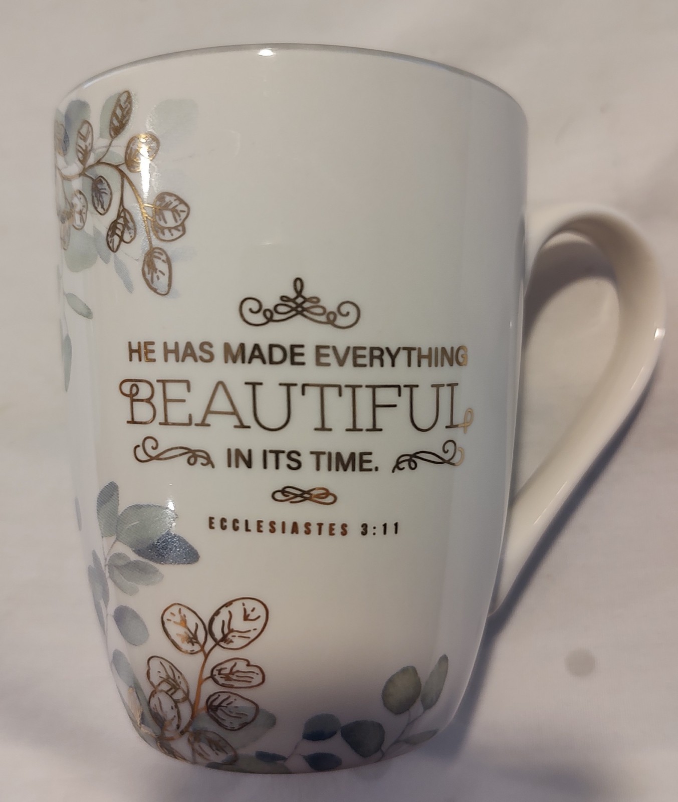 Christian Art Gifts Inspirational Ceramic Coffee & Tea Scripture Mug -EUC